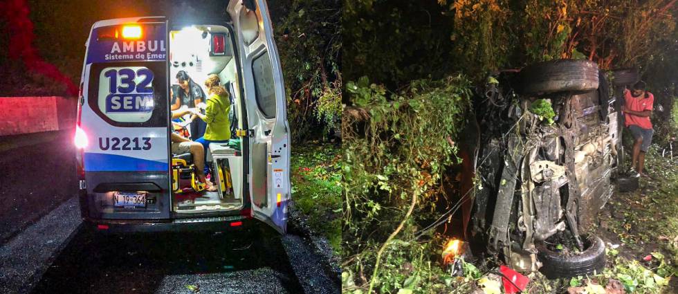 Joven sobrevive a fuerte accidente tras perder el control del auto en el bulevar Costa del Sol