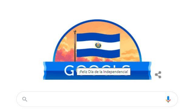Google dedica su doodle a El Salvador conmemorando 203 años de independencia