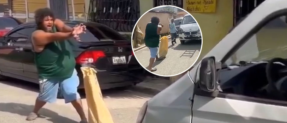 Hombre que dice ser «Goku» lanza el Kame Kame Ha para vencer a un conductor