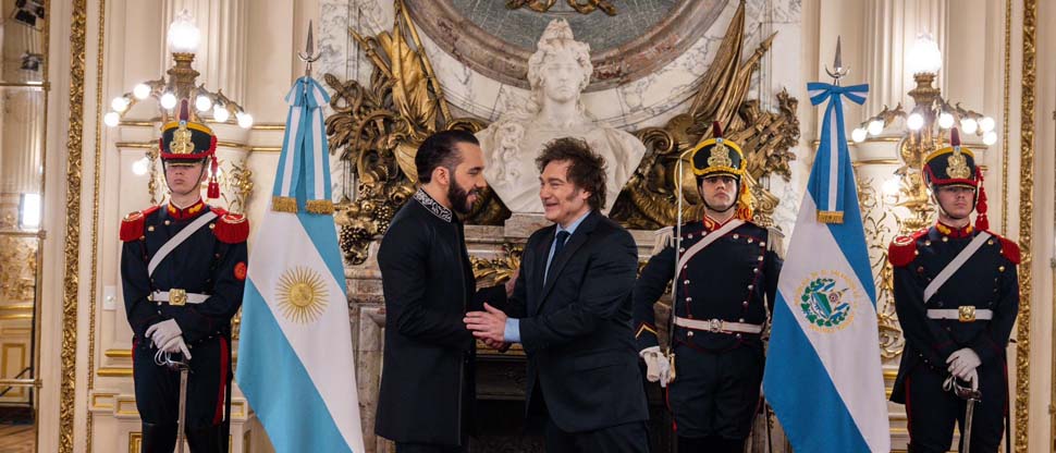 Presidente Nayib Bukele se reúne con Javier Milei en Argentina