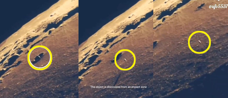 CANADÁ: Captan objeto volador no identificado saliendo de un cráter de La Luna