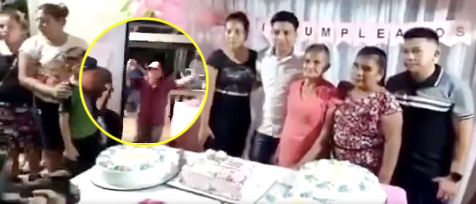 Hombre ebrio casi provoca una tragedia al atacar con machete a invitados de un cumpleaños