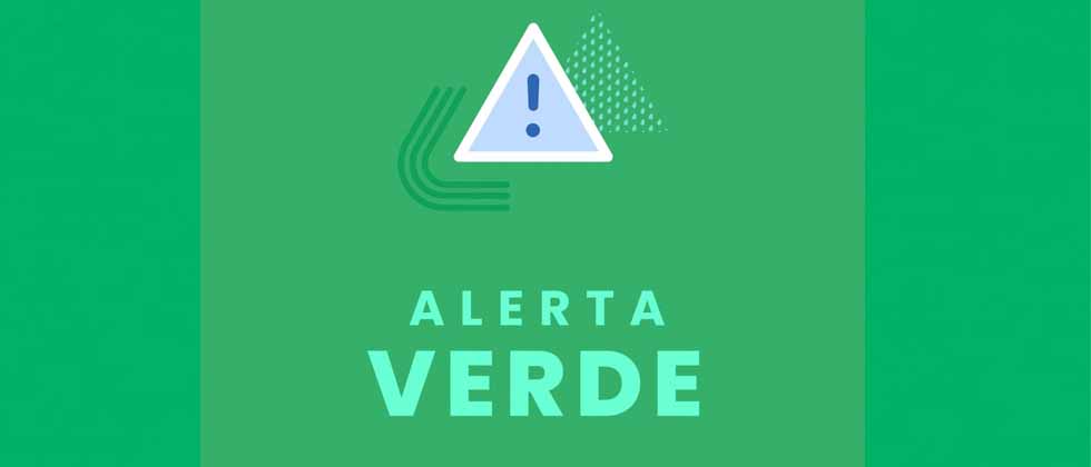 Emiten Alerta Verde a nivel nacional por lluvias tipo temporal y tormentas ocasionales