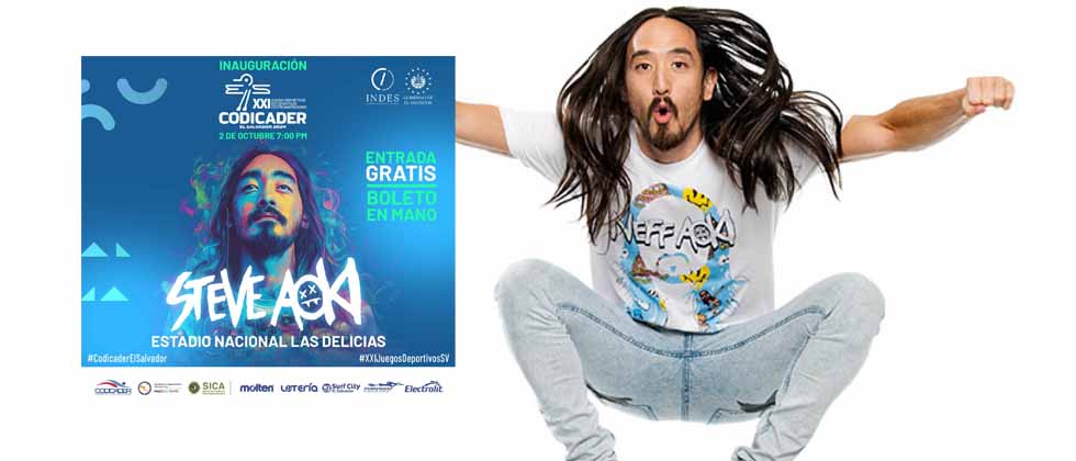 Steve Aoki es el DJ invitado a la inauguración de los Juegos Codicader, en el estadio Las Delicias