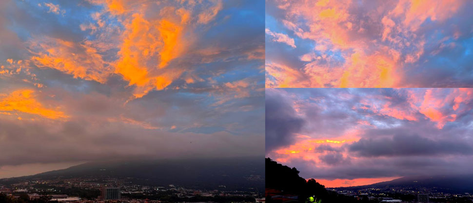 Cielos de Púrpura y Oro, el espectáculo que nos regaló este día la despedida del sol
