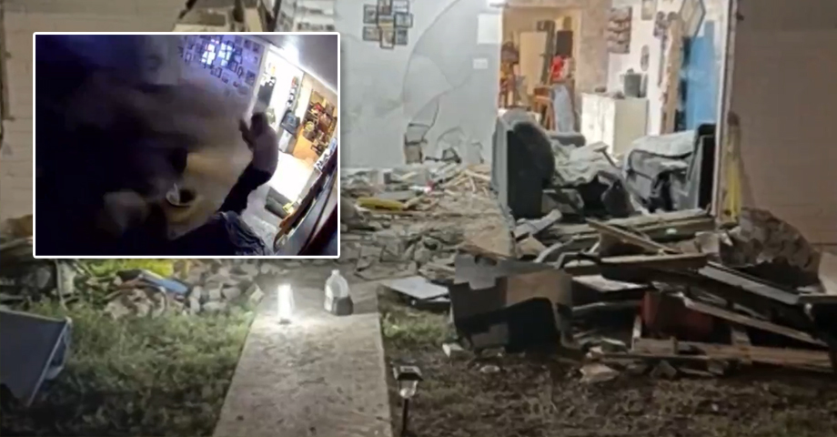 Conductor ebrio choca su Mustang contra una vivienda y provoca lesiones a una pareja