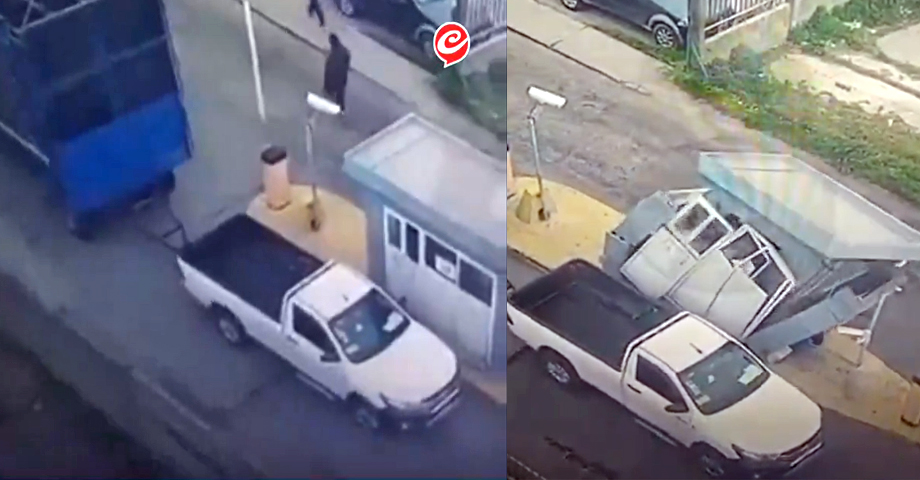 ARGENTINA: remolque destruye caseta policial y aplasta a dos guardias