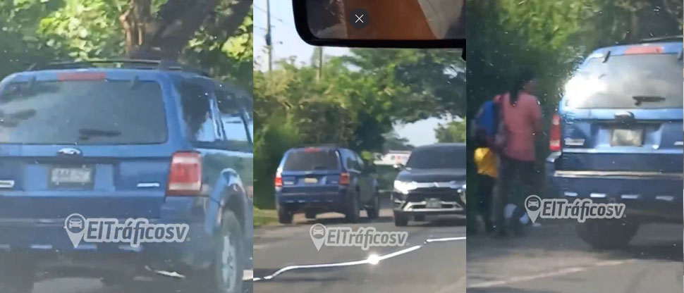 Denuncian a conductor que manejaba en sentido contrario y casi atropella a mujer y su hijo