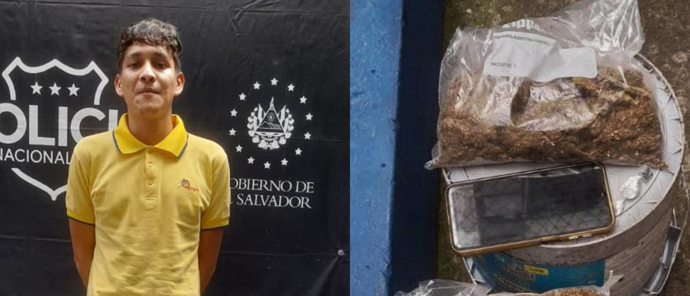 PNC captura a joven al que le incautaron marihuana, cocaína y un celular