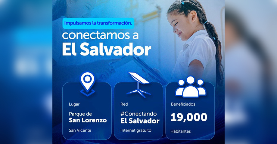 Habilitan internet gratuito y de alta velocidad en el parque de San Lorenzo, San Vicente