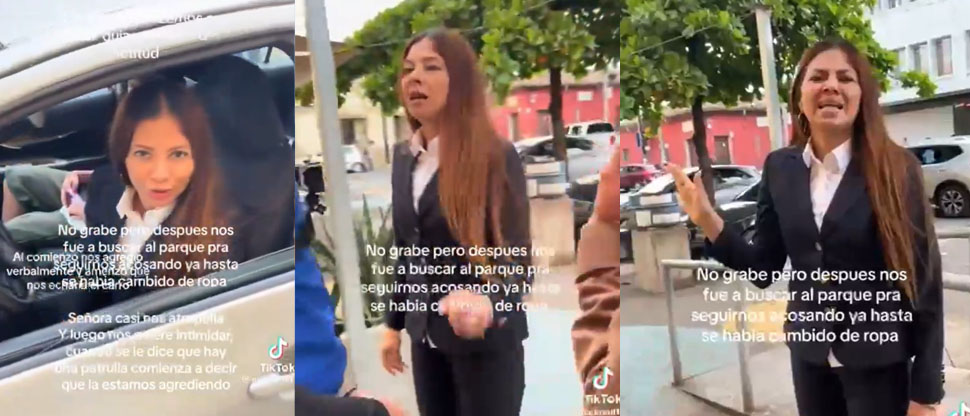 Se viraliza discusión entre mujer y hombre en el centro de Santa Ana