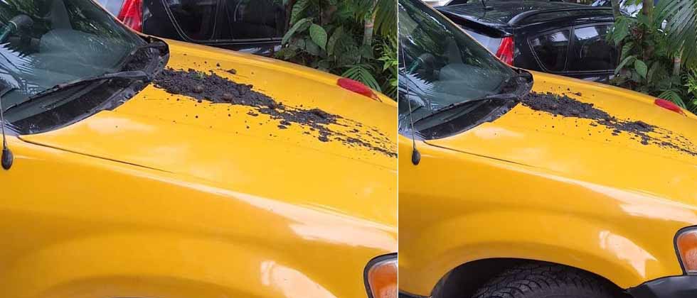 Denuncia: Lanzan lodo a vehículo en venganza por parquearse frente a cochera de una vivienda