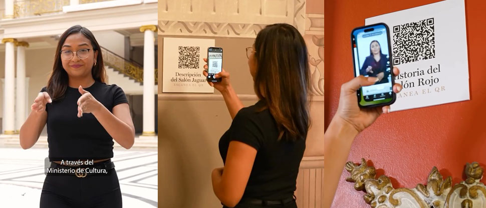 Implementan recorridos con lenguaje de señas en el Palacio Nacional