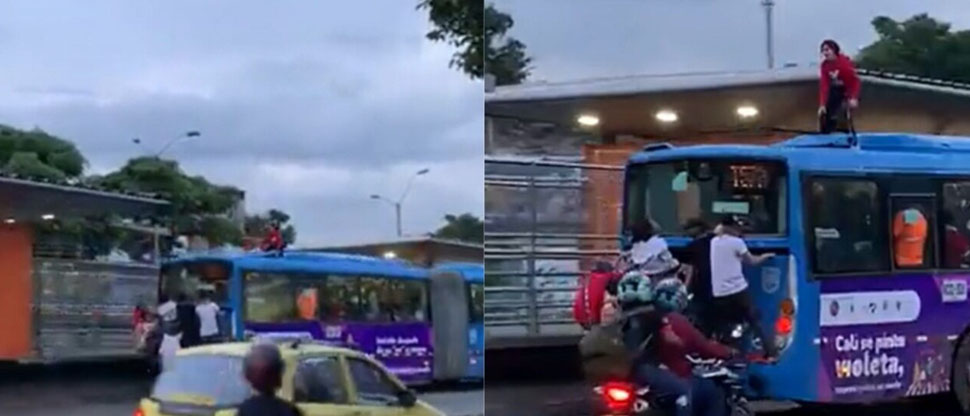 ARGENTINA: Se cuelgan de los buses para no pagar pasaje