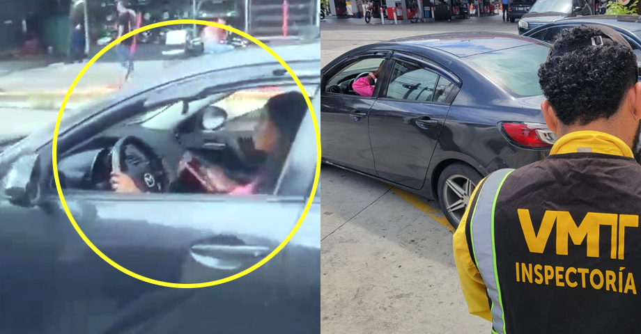 Ubican y sancionan a mujer que manipulaba su teléfono mientras manejaba