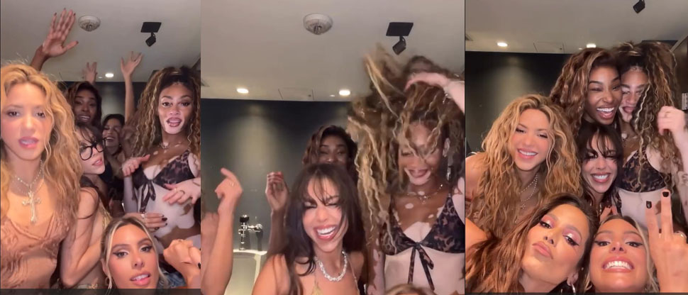 Shakira da un adelanto de su nueva canción, junto a otras estrellas de la farándula