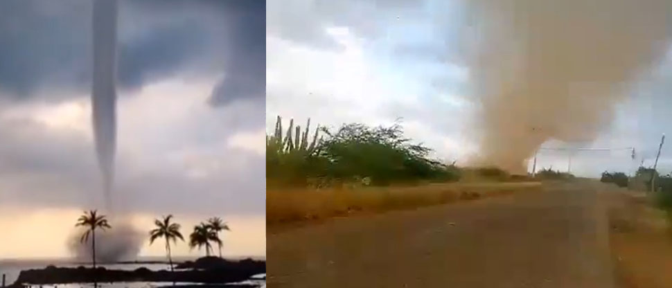 VENEZUELA: Captan una tromba marina que causo estragos en el Estado de Nueva Esparta
