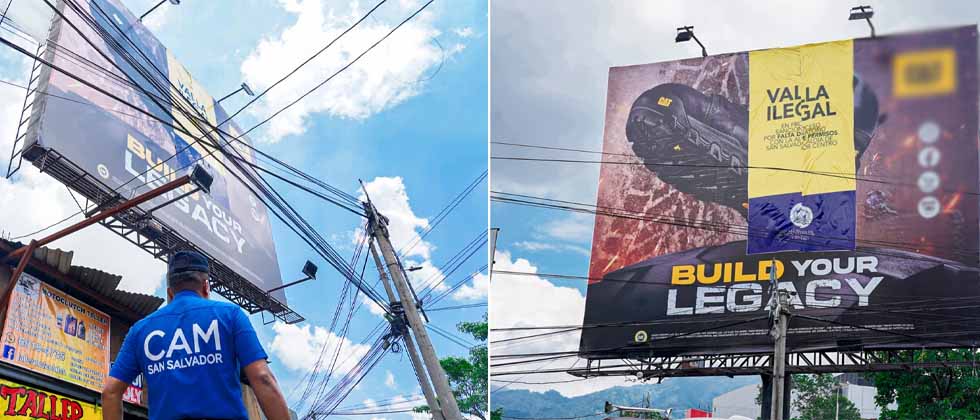 Inician proceso sancionatorio contra vallas ilegales ubicada en San Salvador