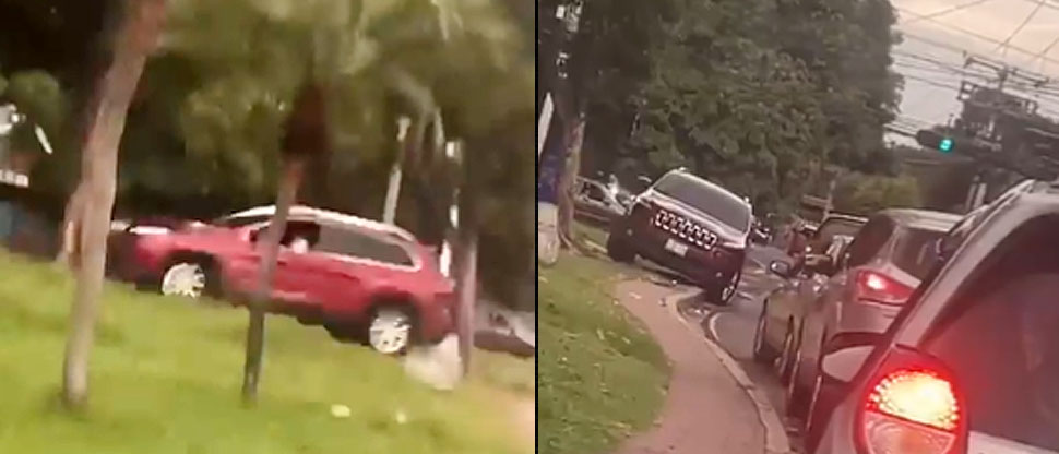 Captan imprudencia y malos conocimientos de hombre al conducir su vehículo en San Salvador