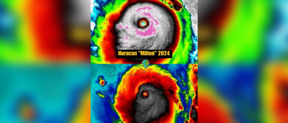 Viralizan “rostro siniestro” en imágenes del huracán Milton