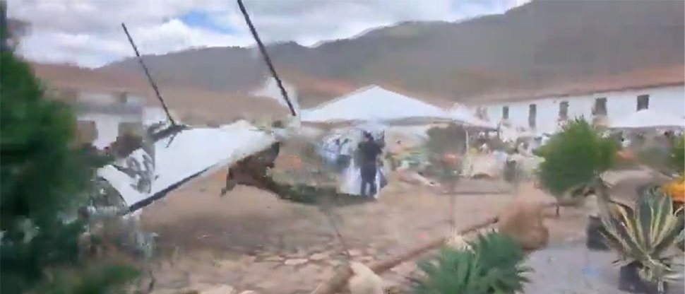 Fuerte vendaval provoca 12 turistas lesionados en Villa de Leyva en Boyacá, Colombia