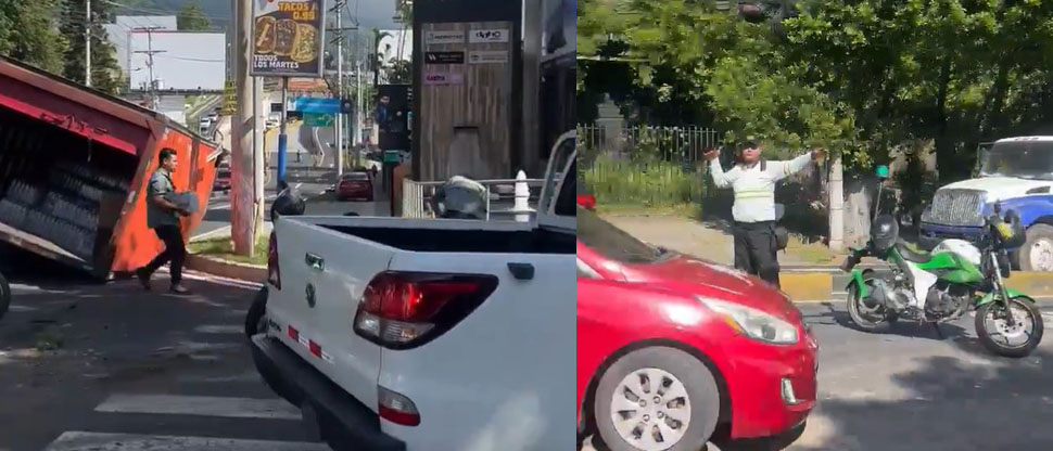 Paso parcialmente cerrado en avenida Jerusalén por accidente de tránsito