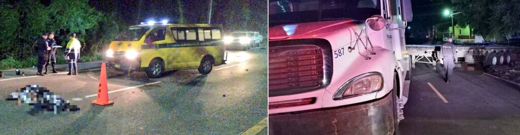 Dos motociclistas fallecen durante la madrugada de domingo en accidentes de tránsito