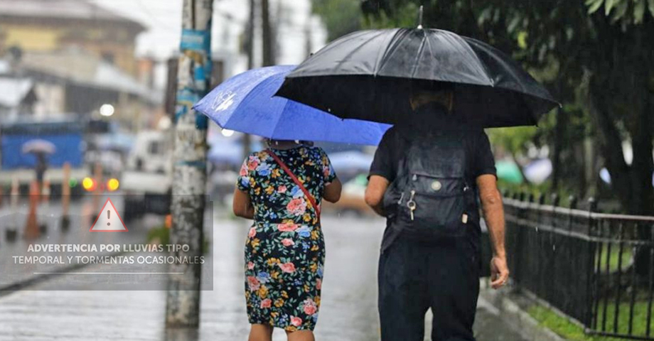 Reportan presencia de lluvias sobre territorio salvadoreño