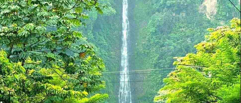 Viralizan imagen de cascada que puede observarse desde la carretera