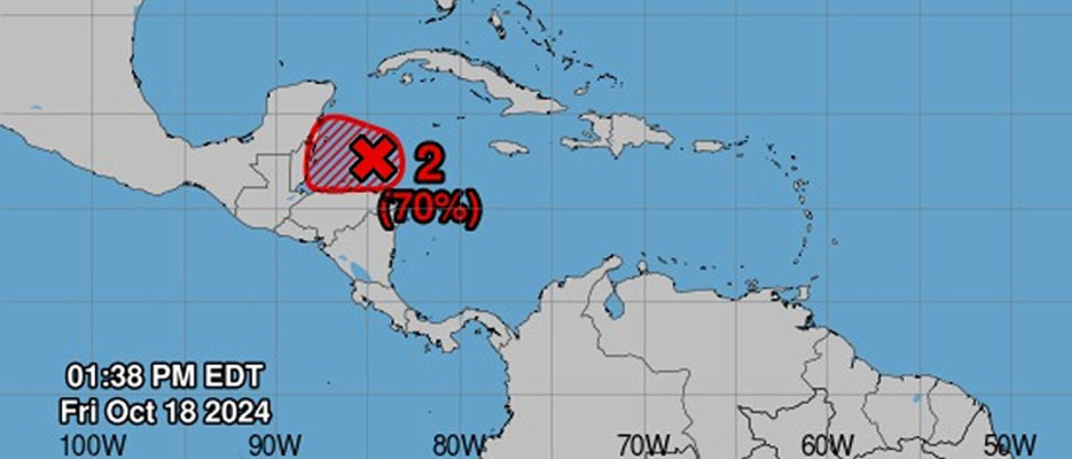 Sistema de baja presión al norte de Honduras podría convertirse en ciclón tropical