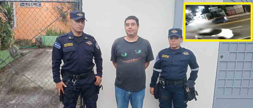 Arrestan a conductor que lesionó a 3 peatones en Santa Tecla