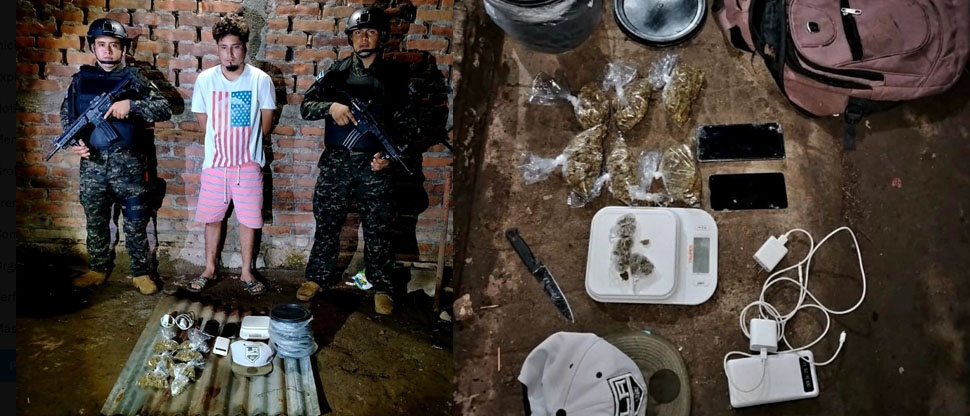 Elementos de la Fuerza Armada entregan a la PNC, un sujeto por llevar droga