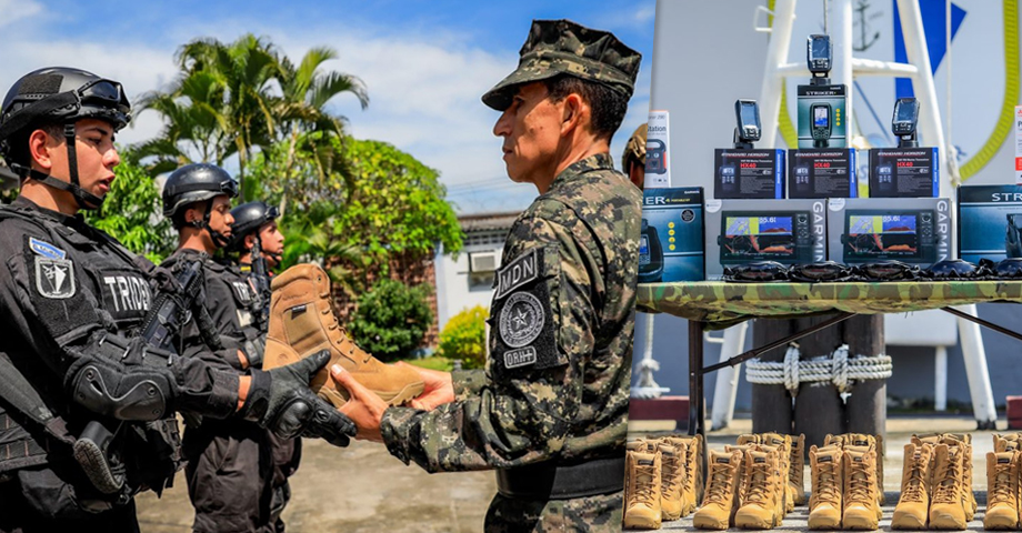 Elementos de la Fuerza de Tarea Naval Tridente reciben equipo para el combate de actividades ilícitas en altamar