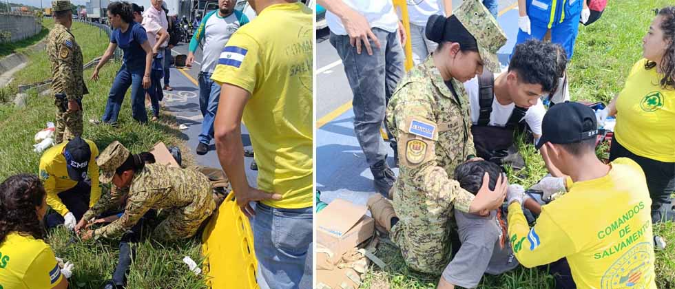 Al menos dos personas lesionadas tras un grave accidente sobre el periférico Claudia Lars