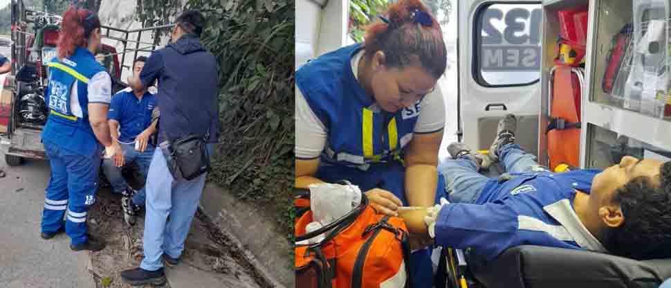 Joven de 29 años se lesiona en accidente de tránsito en Zaragoza