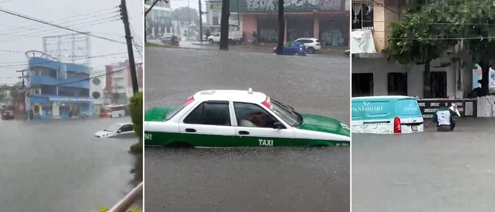 MÉXICO: Lluvias provocan colapso de tuberías e inundación de calles en Veracruz