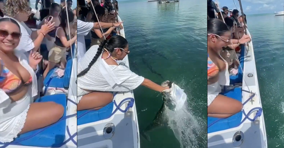 Mujer se lleva el susto de su vida tras ser mordida por un pez de gran tamaño