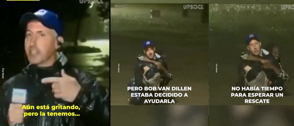 E.E.U.U: Periodista salva a una mujer que quedó atrapada en su carro durante el paso del huracán Milton