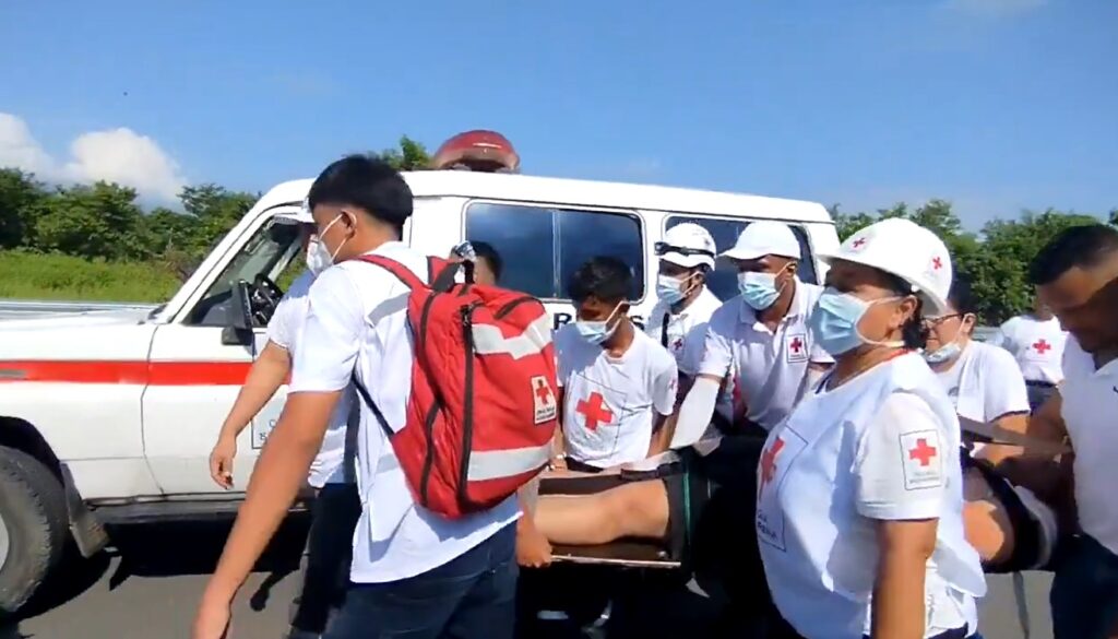 Cruz Roja realiza simulacro de accidente múltiple en San Miguel