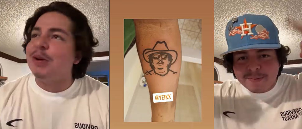Yeik demuestra su felicidad porque uno de sus seguidores se tatuó su rostro