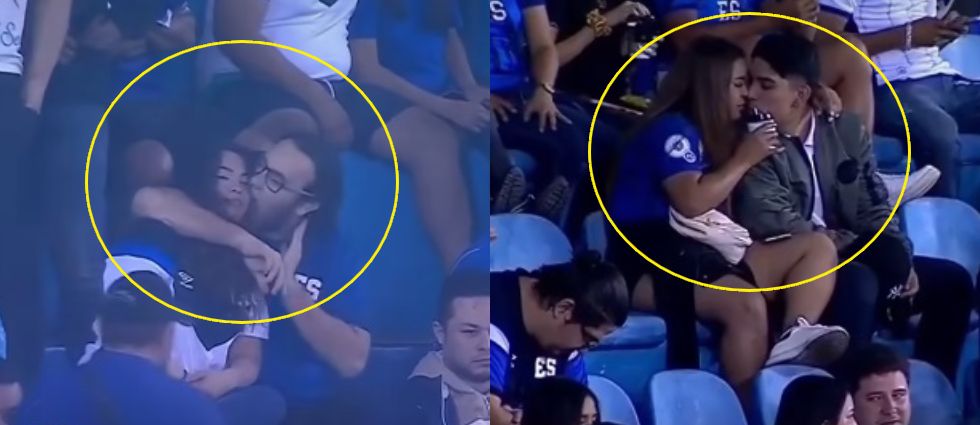 Captan a parejitas amorosas durante el partido de La Selecta contra Montserrat