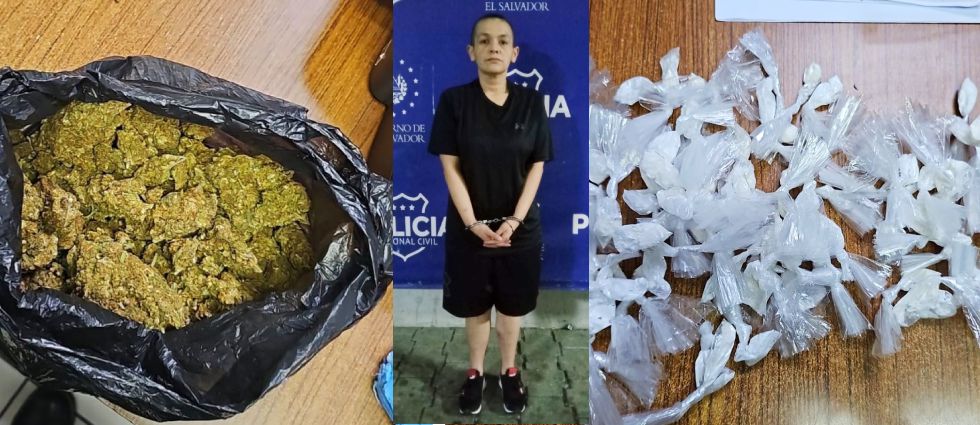 Capturan a mujer cuando se disponía a vender droga en un bar de San Salvador