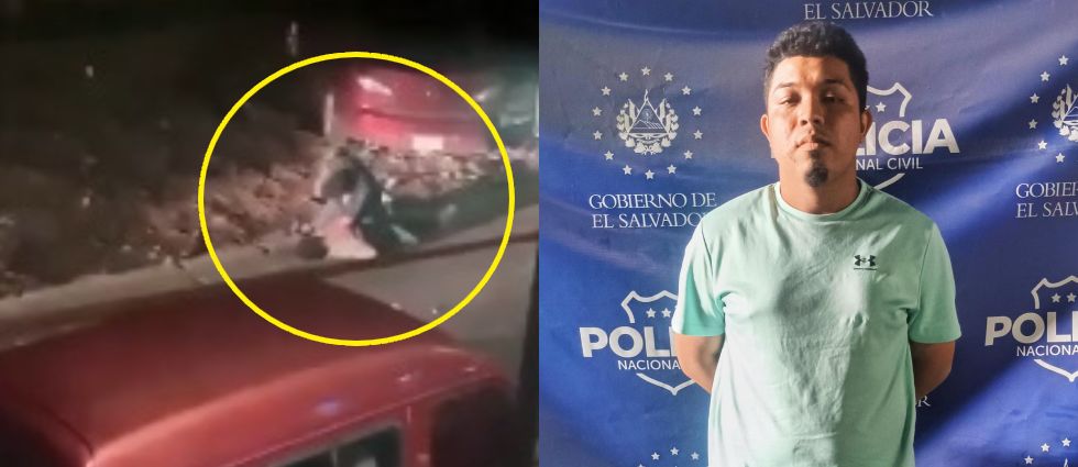 Capturan a sujeto que vapuleó a otro frente a bar de Santa Tecla, quien está perfilado como MS