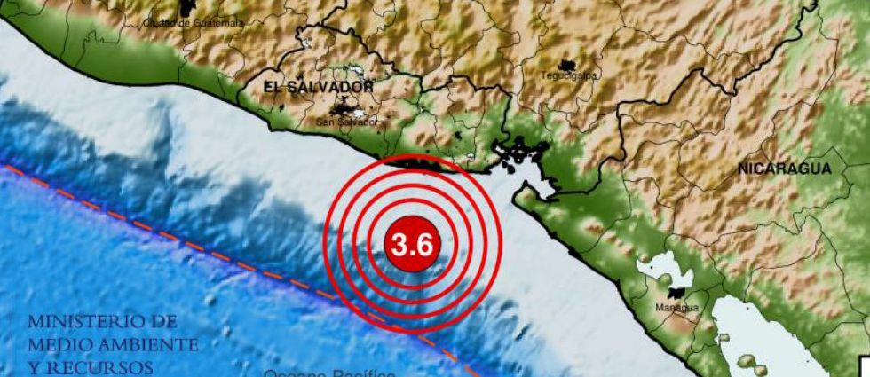 Sismo sacude parte de El Salvador esta tarde de miércoles