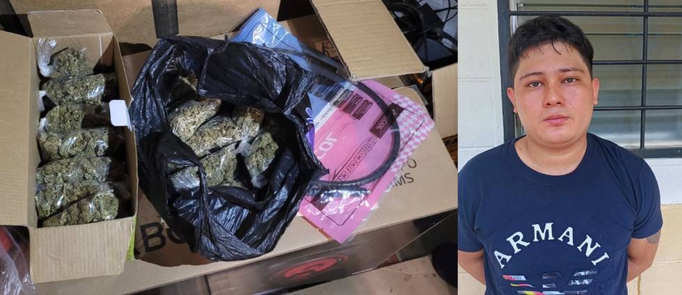 Arrestan a sujeto cuando iba a entregar paquetes con marihuana frente a cementerio de Santa Ana