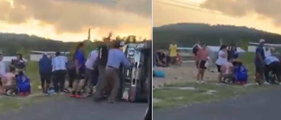 Equipo de fútbol femenino se accidenta en Cabañas