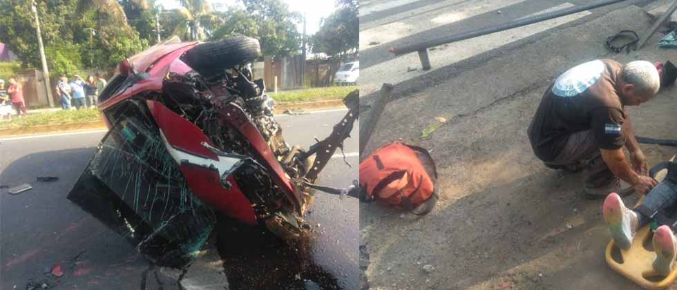 Un fallecido y dos lesionados tras aparatoso accidente en Sonsonate