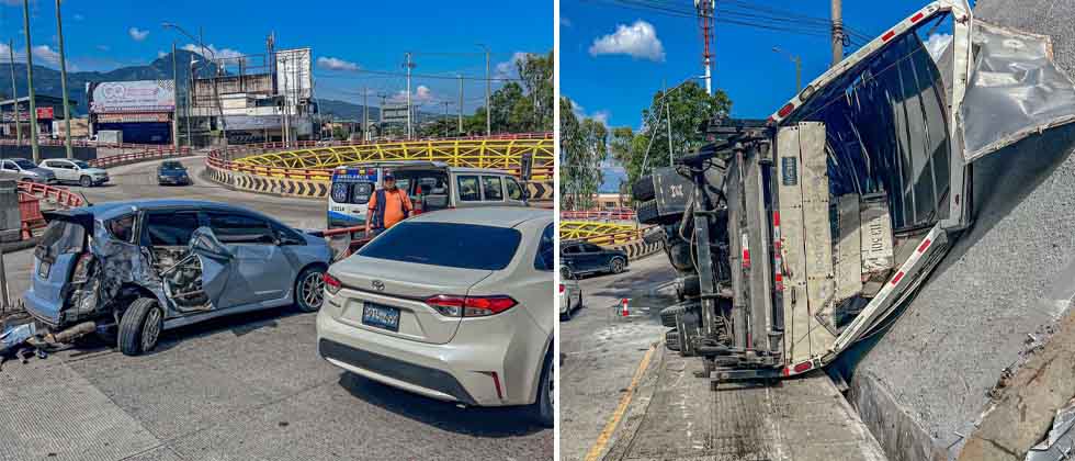 Reportan fuerte accidente sobre redondel del Paso del Jaguar