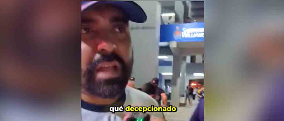 Aficionado sale molesto porque gastó para ver el juego de La Selecta