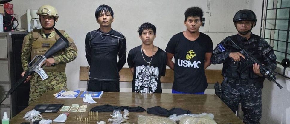Fuerza Armada y PNC localiza tres pandilleros extorsionistas y distribuidores de droga en La Paz